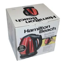 40872 Hamilton Beach Red Stainless Steel 10-cup Electric Kettle