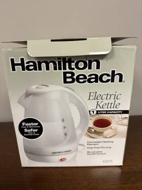 Hamilton Beach 40875 Electric Kettle 1 L - Preowned With Box
