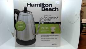 Hamilton Beach 40899 Electric Gooseneck Kettle 1.2 Liter Capacity Model Br