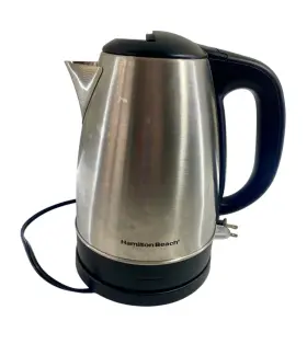 40993 Hamilton Beach Electric Kettle 1.7l Model Stainless Steel With Base Tested