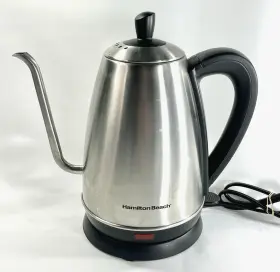41004 Hamilton Beach 1.2 Liter Electric Gooseneck Kettle With Base Tested