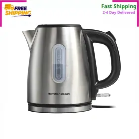 5329046667 Hamilton Beach Electric Kettle Stainless Steel 1.2l Fast Heating Auto Shut-off