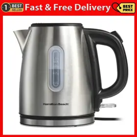 Hamilton Beach Brands 445031827876 Stainless Steel Kettle 1.2 Liter 5 Cup Capacity Ultra-fast Hea