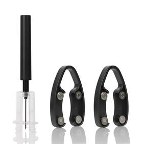 Hansengter 762849348223 Air Pressure Pump Bottle Opener With Foil Middle Black
