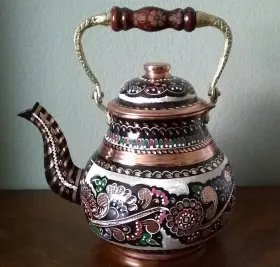 Hoxu703 Haoxuetech Vintage Copper Turkish 2.1 Quart Stovetop Kettle New