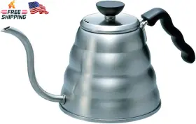 Hario 726084073524 V60 Inch Buono Drip Kettle Stovetop Gooseneck Coffee 1.2l Stainless S