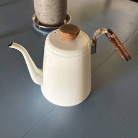 Hario Bdk-80 Bona V60 Tea Kettle Coffee Water Boiler Glass Design Drip Enamel Speciaty