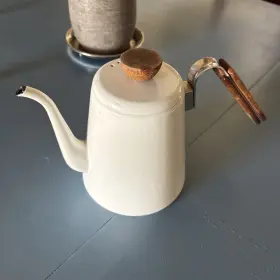 Bdk-80 Hario Bona V60 Tea Kettle Coffee Water Boiler Glass Design Drip Enamel Speciaty
