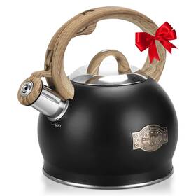 Hauce Radio 092252415867 Tea Kettle Stovetop Black Kettles-2.1 Quart Loud Whistle Teapot