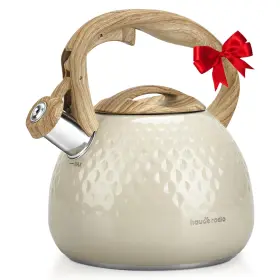 Tp01-milky Hauce Radio Tea Kettle Stovetop Teapot 2.5 Quart Loud Whistle Food Grade Stainless Steel