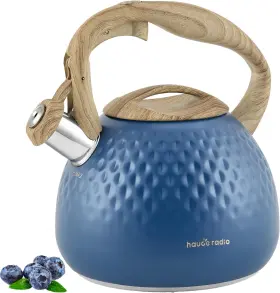 Tp01-navy Hauce Radio Tea Kettle 2.5 Quart Stovetop Kettles Loud Quarts Navy Blue
