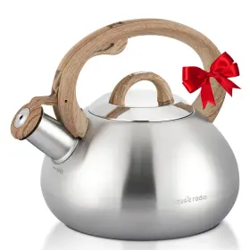 Stovetop2.0 Hauce Radio Tp06-silver Tea Kettle Quart Loud Whistling For Boiling Water Coffee Or Mi