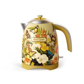 Hazel Quinn Xsh008 1.7 Liter Stainless Steel Electric Kettle 1200 Watts Floral Printed
