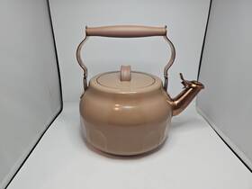 Hearth & Hand With Magnolia 93551183 Teapot Copper Accents Tan - And Joanna Gaines