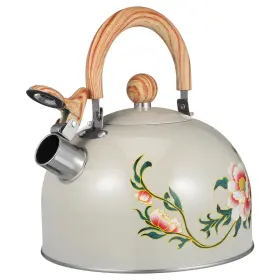 5237eubn15j Holidyoyo Whistling Tea Kettle Floral Pattern Teapot With Handle Water Boiling Pot 3-qu