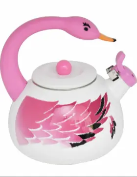 Sh1240 Home-x Pink Flamingo Whistling Tea Kettle 2.3qt