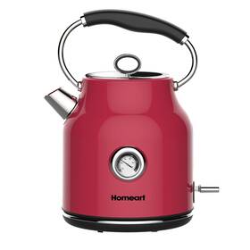 Homeart Hkr8 Chelsea Retro Cordless Kettle 1.7l With Temperature Gauge And Auto Shut Off