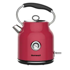Hkr8 Homeart Chelsea Retro Cordless Kettle 1.7l With Temperature Gauge And Auto Shut Off