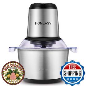 Homeasy B07q87wr7c Meat Grinder Electric Food Processor 2l Stainless Steel Blender Fo