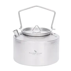 Usa-ti3099d Ibasingo 1l 1000ml Titanium Pot Ultralight Camping Tea Coffee Water Kettle Non-& Coa