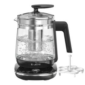 Icookpot 768274919793 1200w Electric Kettle 1.5l Borosilicate Glass Tea Hot Water For Coffee Or Bpa