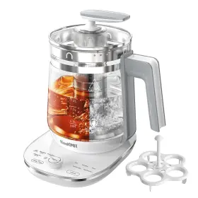 Ysh15 Icookpot 55 Aj-white Hot Electric Kettle With Tea Infuser And Temperature Control 1.5l Stainless
