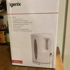 Ig7270 Igenix White 1.7ltr Cordless Jug Kettle Travel Portable Caravan
