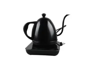 Ka-0004 Ikan 800ml Electric Matte Black Gooseneck Coffee Pot Tea Hot Water Kettle Stovetop