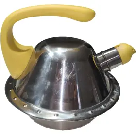 65465 Ikea Efverlund Vinka Stainless Steel Ufo Tea Kettle - Yellow With Whistle