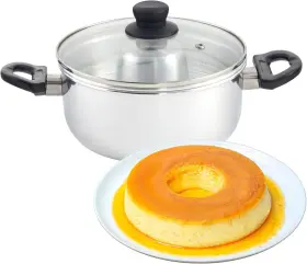 Fla-09221 Imusa 3 Quart Double Boiler/ba O Maria With 8in Flan Inner Pan - 20cm 3qt Silver