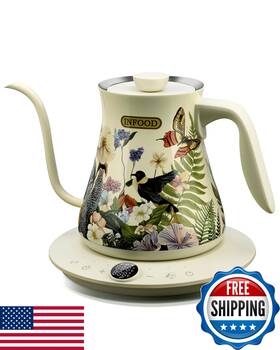 Infood B0ff4hw1t7 0.8l Gooseneck Electric Kettle Precise Temp Control Pour Over Coffee/te