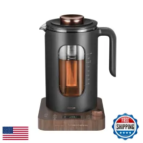 B0ff59s3xf Intasting Glass Electric Kettle 1200w Fast Heating Bpa-free 1l With Tea Infuser