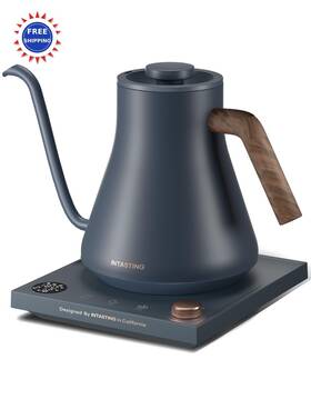 Intasting Uscin1021 Electric Kettles 0.9l Stainless Steel Gooseneck Heated Temperature Control Navy