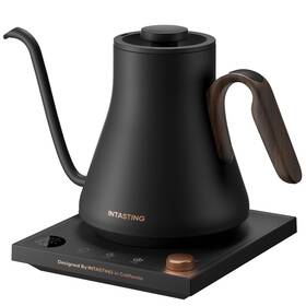 Intasting Uscin1035 Electric Kettle Precise Temperature Control 0.9l Stainless Steel Matte Black