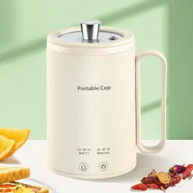 Dsb-04da Janhesty Small Portable Electric Kettle 400ml Mini Hot Water Boiler Heater Beige