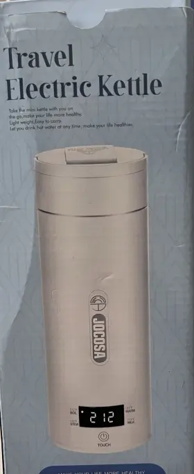 X004bci-a3 Jocosa Travel Electric Kettle 400ml Stainless Steel White Temp Control 300w