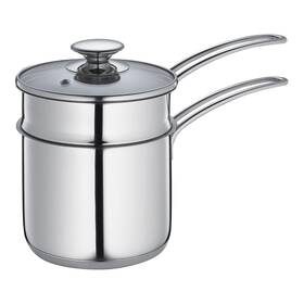 K Chenprofi Kp23706014 Double Boiler/bain Marie Set With Glass Lid 1.6 Quarts Silver
