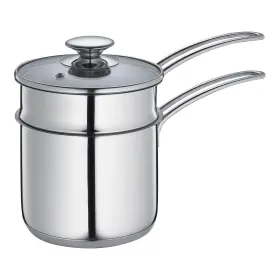 Kp23706014 K Chenprofi Double Boiler/bain Marie Set With Glass Lid 1.6 Quarts Silver