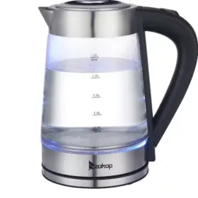 Karl Home 744110239492 10.4-cup Glass And Stainless Steel Electric Kettle