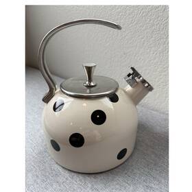 Kate Spade New York 848874 Lenox Whistling Polka Dot Tea Kettle 2 Quart Gas/electric