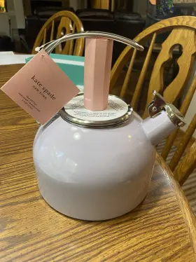 Kate Spade New York 882864826978 Lenox Tea Kettle 2.5 Quart Whistle While You Work Lilac Nib
