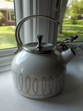 886301 Kate Spade New York By Lenox Charlotte Street Grey Enameled Tea Pot Kettle