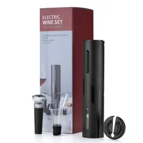 Kav104 Kavydens Rechargeable Electric Wine Bottle Openers Set Black 3-in-1