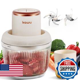 Kawu B0fh1p6612 Electric Food Processor Meat Grinder And Vegetable Chopper With 2 B