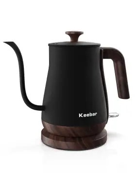 B0byshnbgw Keebar Gooseneck Electric Kettle Stainless Steel Pour Over Auto Shut Off 0.8l