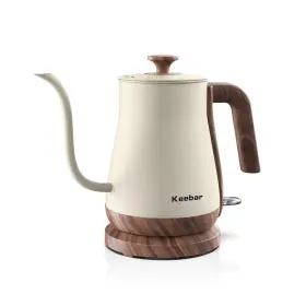 B0cr2xxynk Keebar Gooseneck Electric Kettle Beige 1000w Tea Stainless Stee