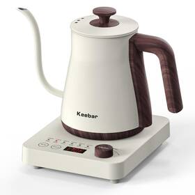 Keebar Xh-ysh21c-w Electric Kettles 1000w Gooseneck Kettle With 6 Temperature Control