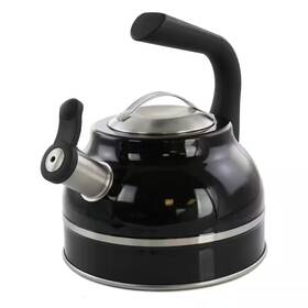Kenmore Elite 744110767179 9.2-cups Stainless Steel Whistling Tea Kettle In Black