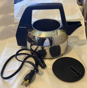 Sk100 Kenwood Household Electric Kettle Stainless Steel Lid And Power Cord Tested