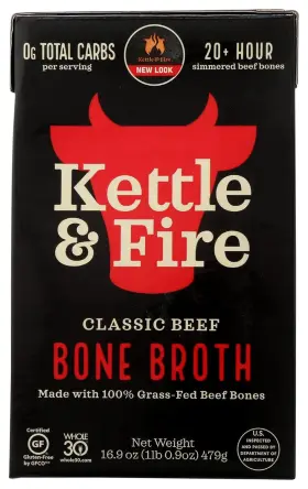 Jx-jlg2-degq Kettle And Fire Beef Bone Broth 100% Grass-fed Whole30 Gluten Free 16.9 Oz Pa